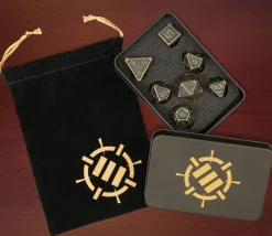 Tout Pour le Jeu Boite 7 dés multi-face métal jeux de rôles ENHANCE