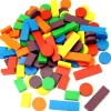 Tout Pour le Jeu Boite 108 Jetons jeux bois multicolores : rond, petits rectangles et grands rectangles pour mise
