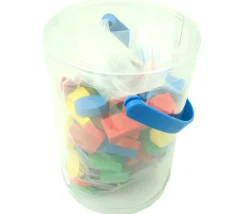 Tout Pour le Jeu Boite 108 Jetons jeux bois multicolores : rond, petits rectangles et grands rectangles pour mise