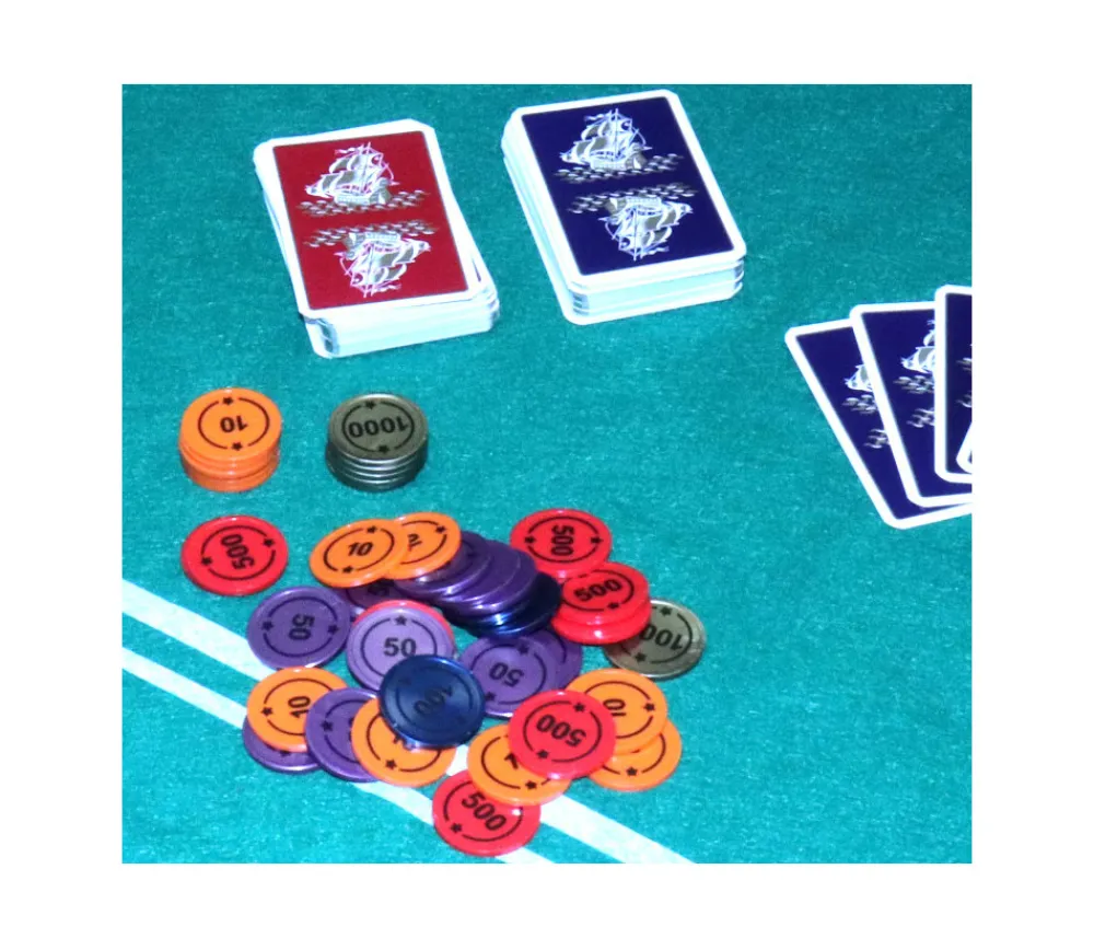 Tout Pour le Jeu Boite 80 jetons numérotés BELOTE TAROT de 1 à 1000