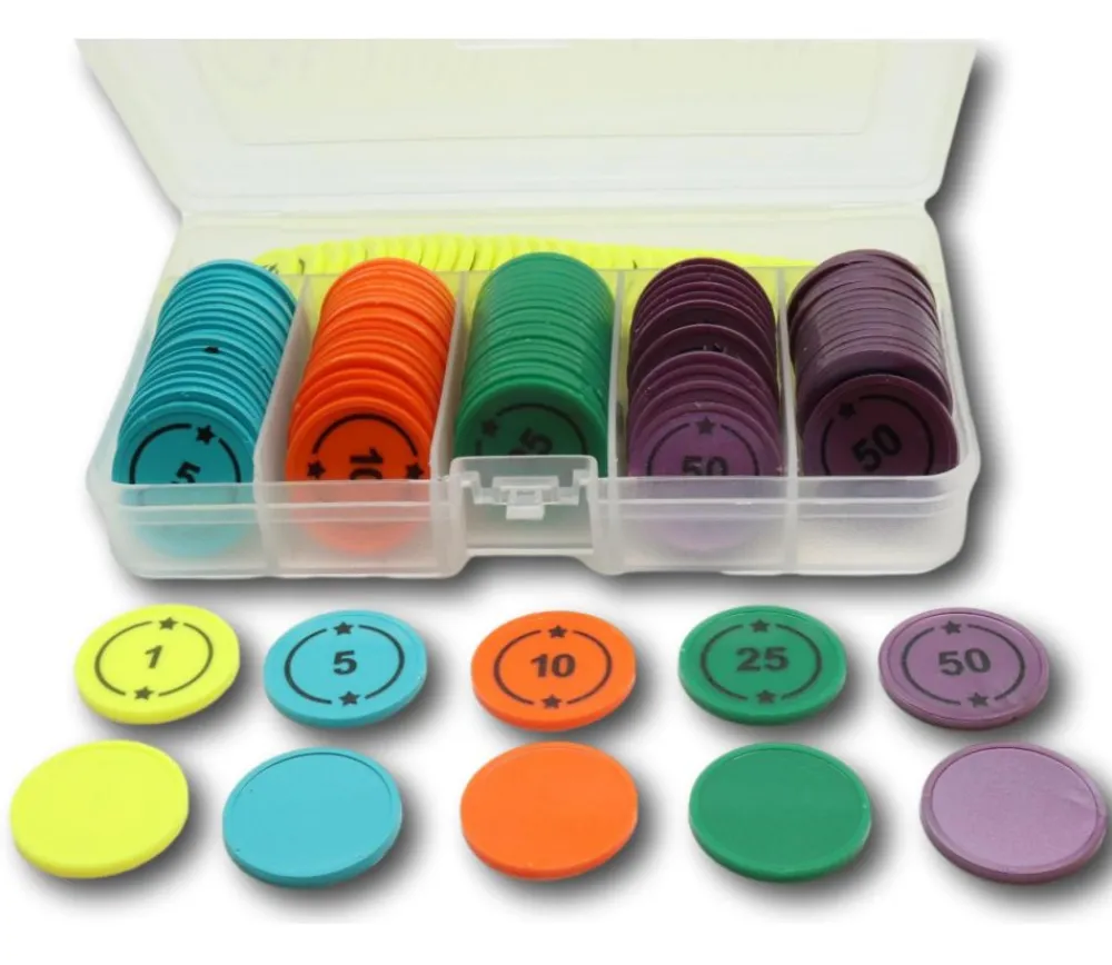 Tout Pour le Jeu Boite 120 jetons numérotés de 1 à 50 pour jeux