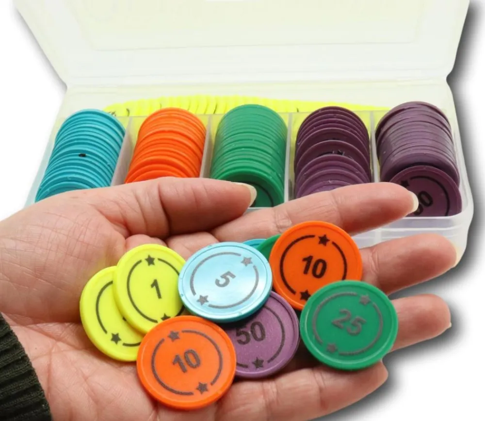 Tout Pour le Jeu Boite 120 jetons numérotés de 1 à 50 pour jeux