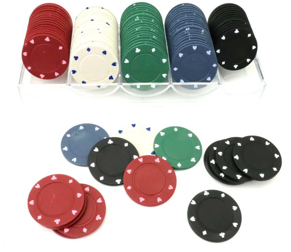 Tout Pour le Jeu Boite 100 jetons pour jeu de poker - fiches 40 mm