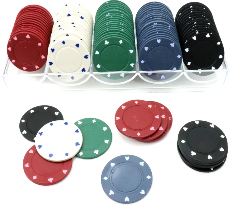 Tout Pour le Jeu Boite 100 jetons pour jeu de poker - fiches 40 mm