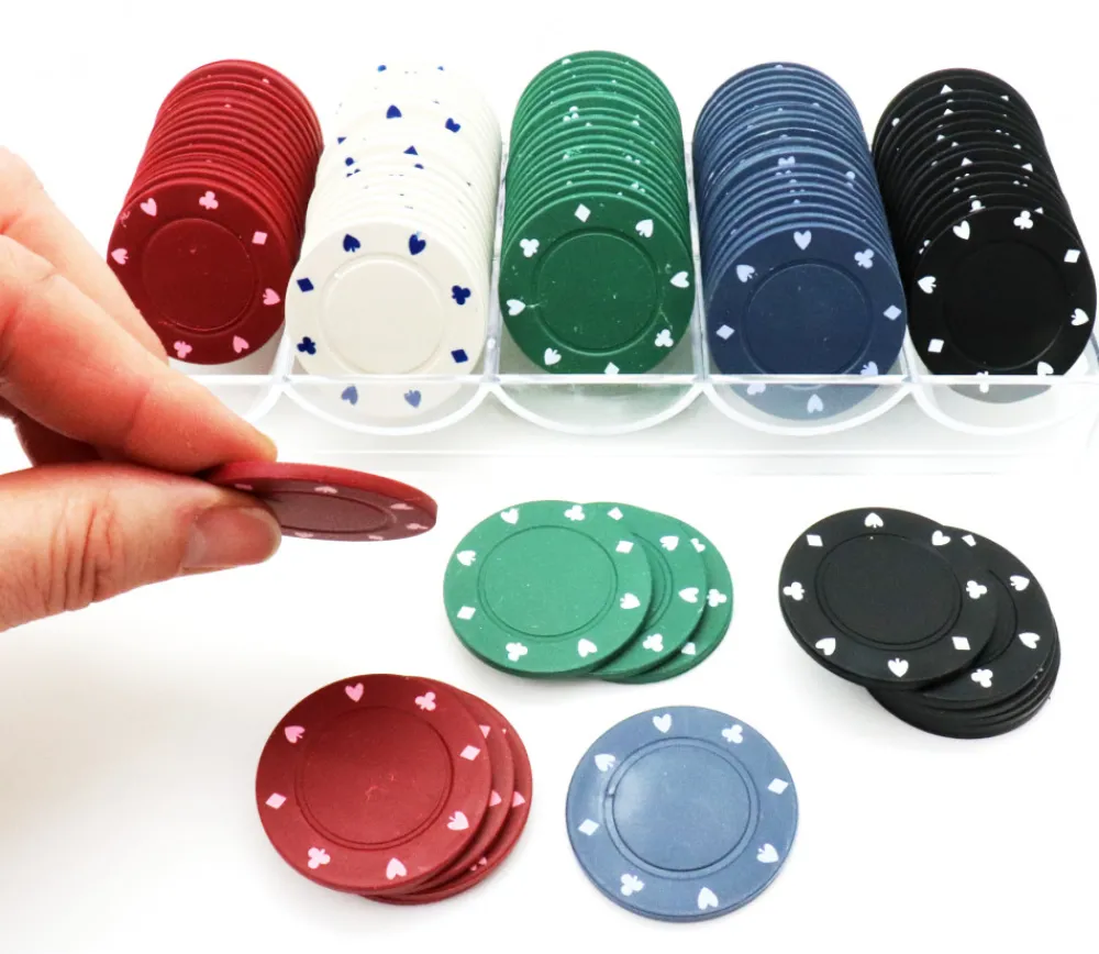 Tout Pour le Jeu Boite 100 jetons pour jeu de poker - fiches 40 mm