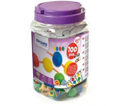 Tout Pour le Jeu Boite 100 perles rondes colorées 25 mm de diamètre