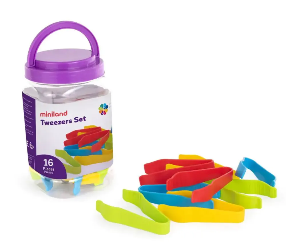 Enfant Tout Pour le Jeu Boite 16 petites Pinces motricité 13 cm pour jeux et exercices