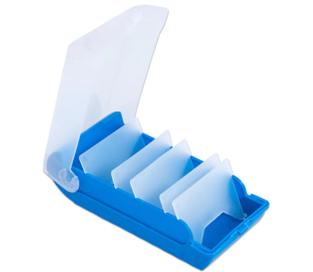 Tout Pour le Jeu Boite à trier bleue pour cartes 20 x 9 x 6.5 cm plastique avec intercalaires amovibles