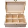 Tout Pour le Jeu Boite bois 6 compartiments 22.5 x 13.5 x 8 cm - fabrication en France