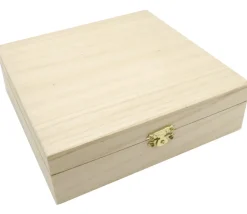 Tout Pour le Jeu Boite bois 4 compartiments 19.5 x 19.5 x 5.5 cm pour jeux