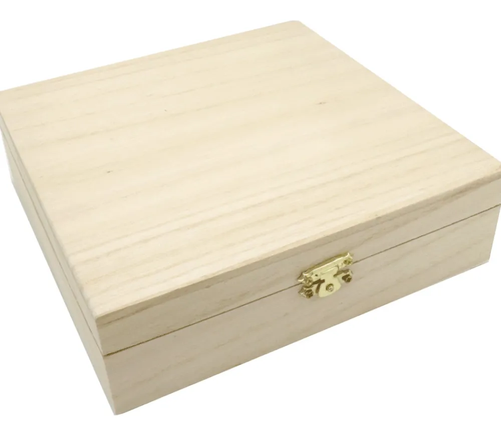 Tout Pour le Jeu Boite bois 4 compartiments 19.5 x 19.5 x 5.5 cm pour jeux