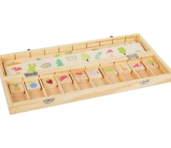Enfant Tout Pour le Jeu Boite de tri bois nature, animaux, fruits, légumes