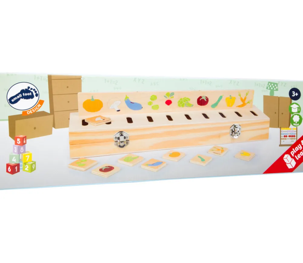 Enfant Tout Pour le Jeu Boite de tri bois nature, animaux, fruits, légumes