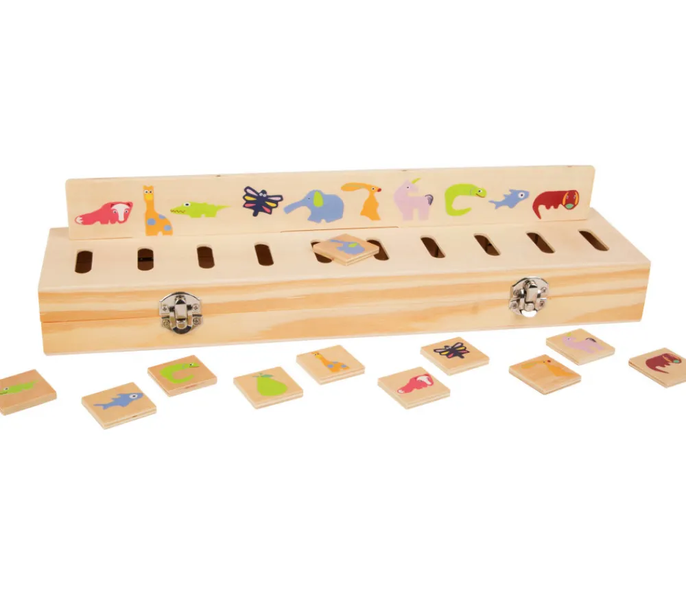 Enfant Tout Pour le Jeu Boite de tri bois nature, animaux, fruits, légumes