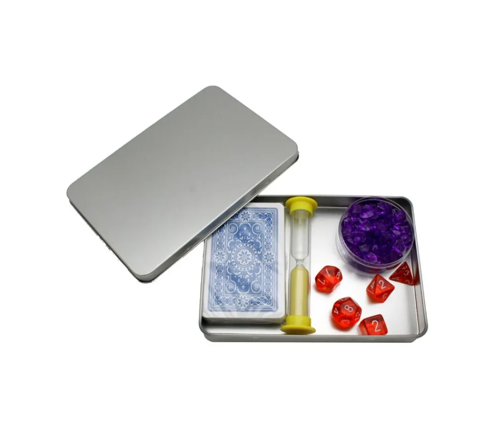 Tout Pour le Jeu Boite métal A6 pour 2 jeux cartes à jouer et accessoires 162 x 112 x 20 mm
