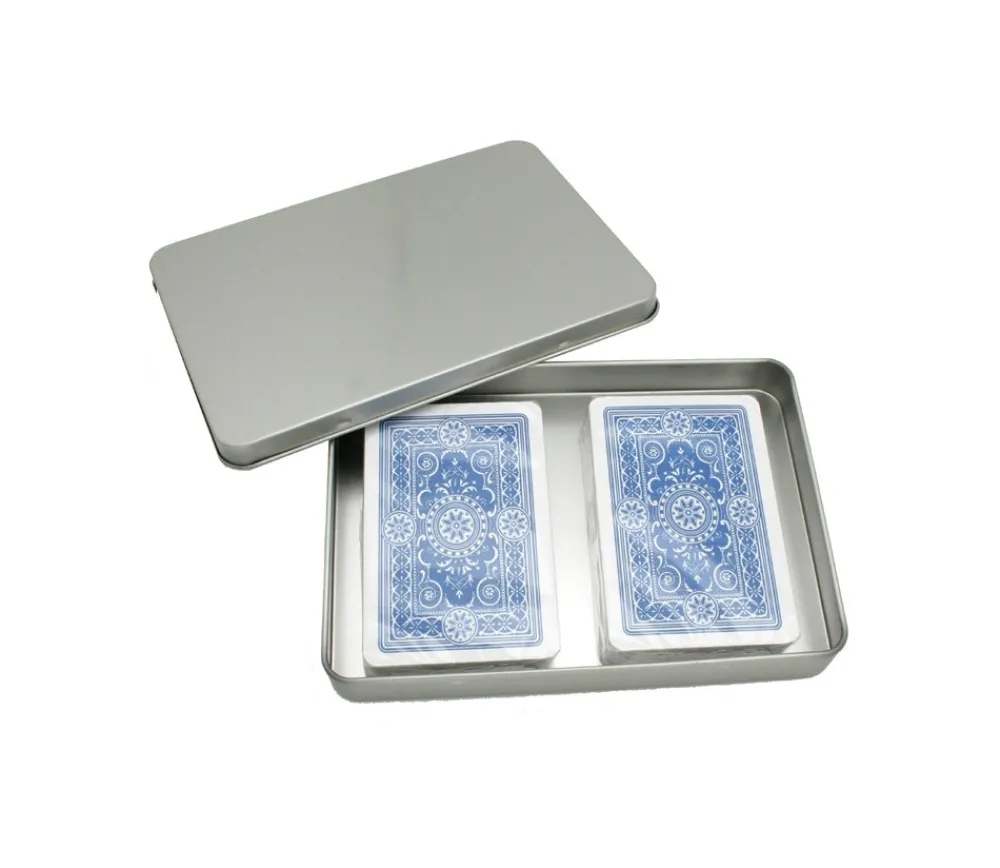 Tout Pour le Jeu Boite métal A6 pour 2 jeux cartes à jouer et accessoires 162 x 112 x 20 mm