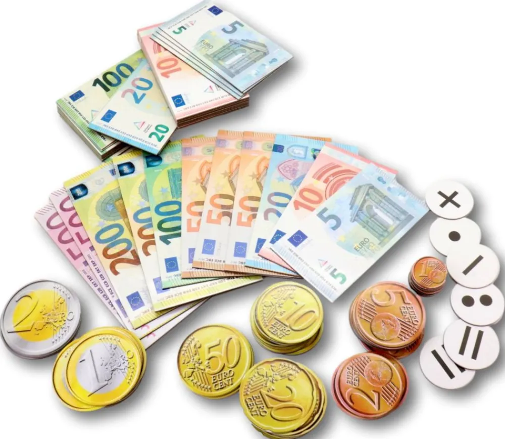 Tout Pour le Jeu boite100 pièces et billets euros magnétiques