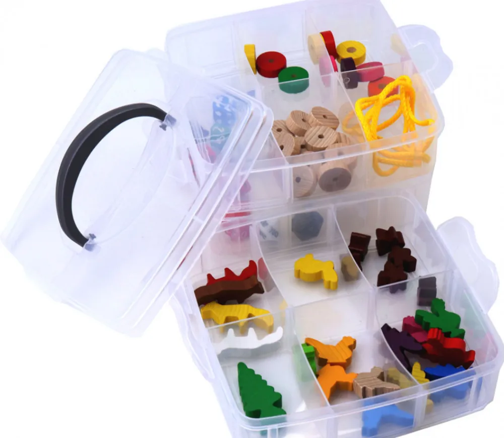 Tout Pour le Jeu Boite plastique 3 niveaux empilables 18 casiers