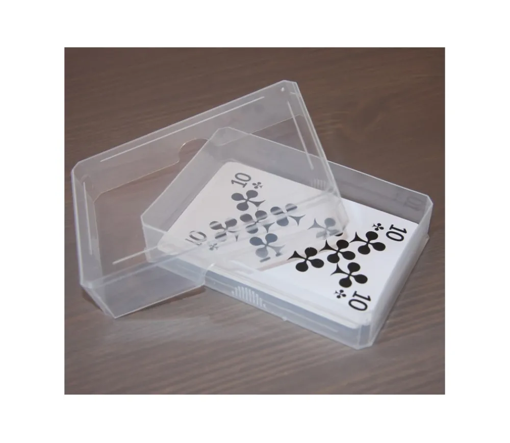 Tout Pour le Jeu Boite plastique BRIDGE pour 54 cartes à jouer transparentes vide