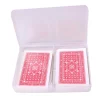 Tout Pour le Jeu Boite plastique double pour 2 jeux 54 cartes à jouer transparentes vide