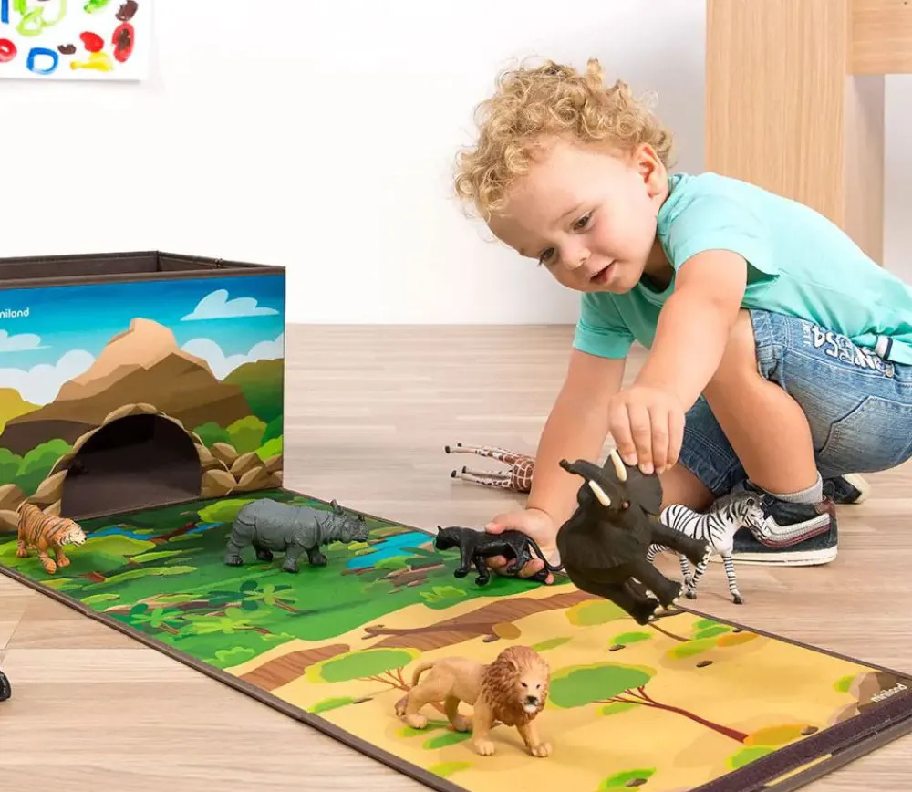 Tout Pour le Jeu Boite rangement tapis de jeu Forêt jungle