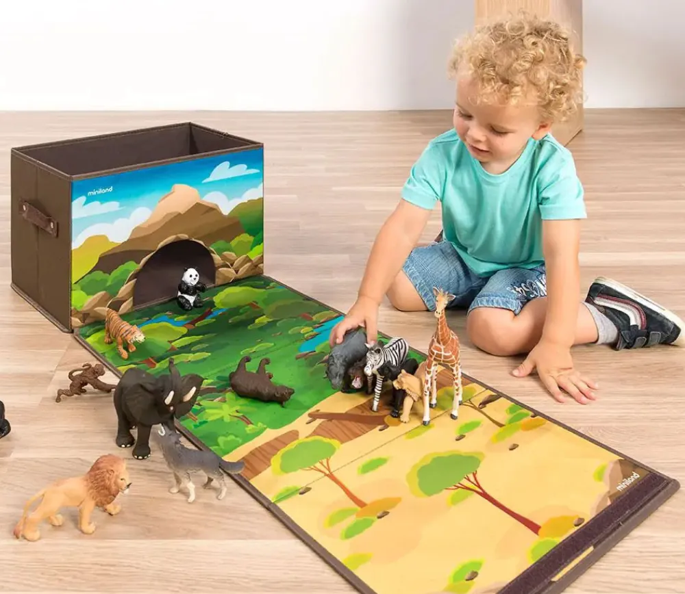 Tout Pour le Jeu Boite rangement tapis de jeu Forêt jungle