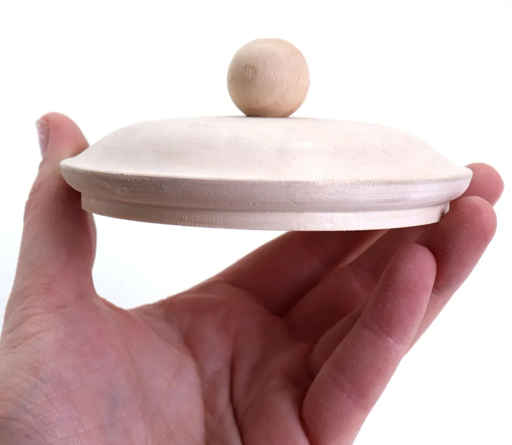 Tout Pour le Jeu Boite ronde en bois avec couvercle 12 cm - bonbonnière