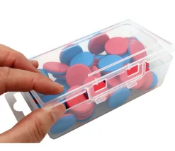Tout Pour le Jeu Boite 130x76x42 mm vide plastique (format tarot) clips transparente
