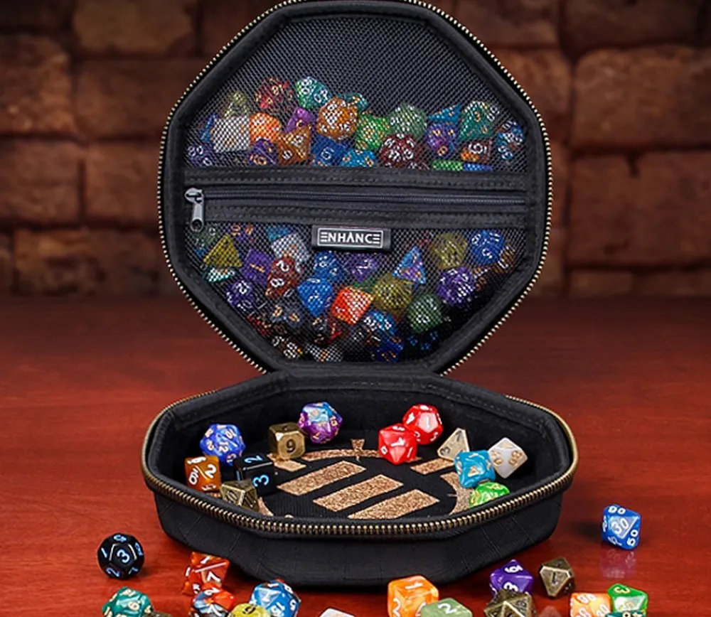 Tout Pour le Jeu Boitier 2 en 1 : piste de dés et boitier de rangement - standard RPG - Enhance