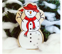 Tout Pour le Jeu Bonhomme de neige en bois 100 x 58 x 25 mm personnage