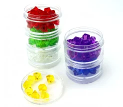 Tout Pour le Jeu Boîte composée de 5 mini boites empilables rondes de Ø 5 cm en plastique