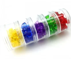 Tout Pour le Jeu Boîte composée de 5 mini boites empilables rondes de Ø 5 cm en plastique