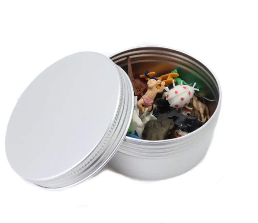 Tout Pour le Jeu Boîte ronde Ø 9.3 cm aluminium avec couvercle à vis