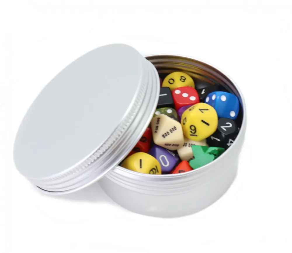 Tout Pour le Jeu Boîte ronde Ø 9.3 cm aluminium avec couvercle à vis