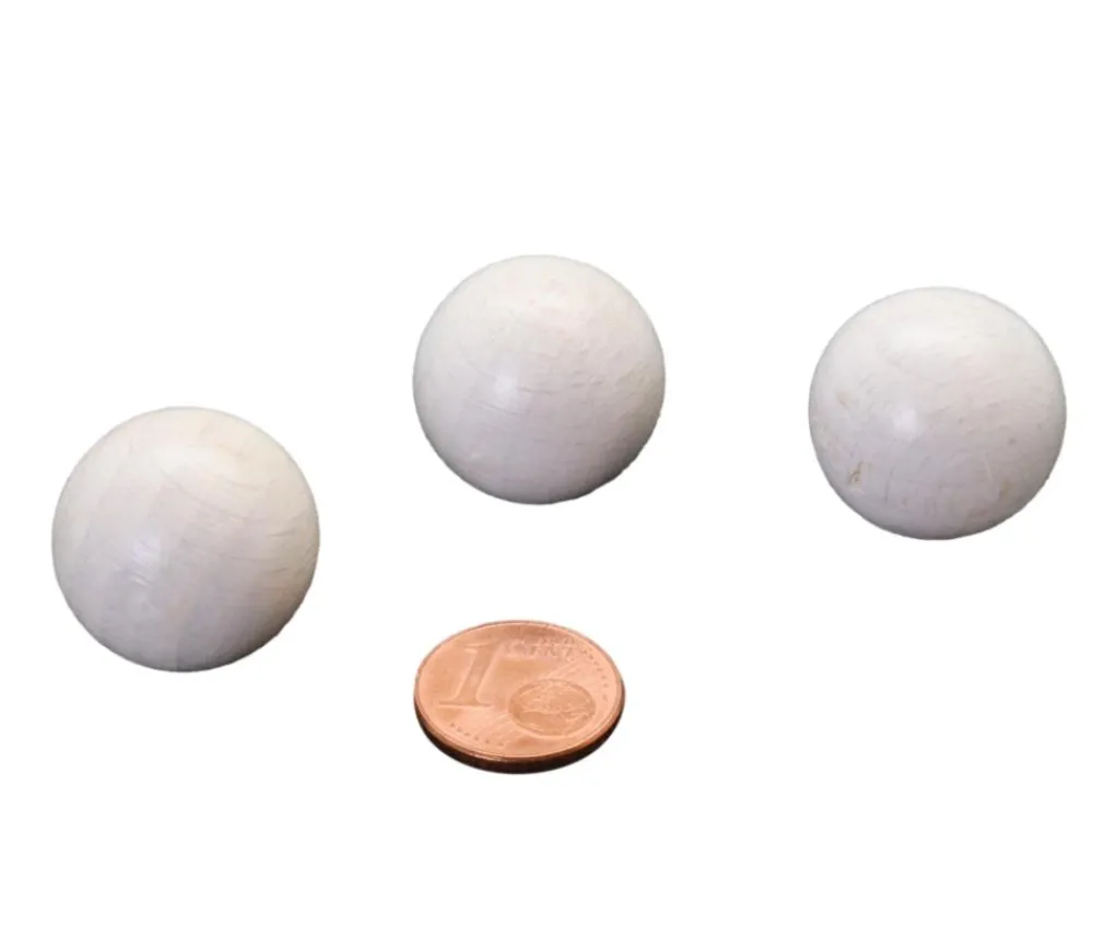 Tout Pour le Jeu Boule 2 cm blanche en bois - bille hêtre diamètre 20 mm