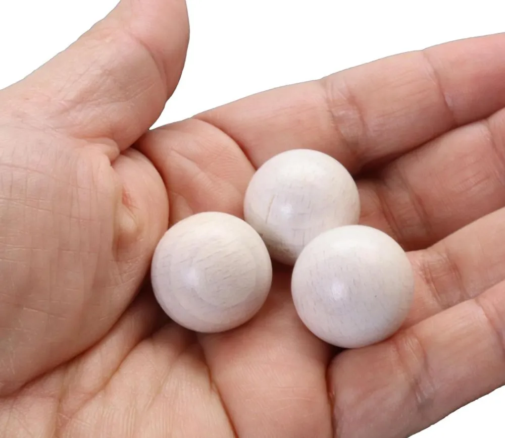 Tout Pour le Jeu Boule 2 cm blanche en bois - bille hêtre diamètre 20 mm