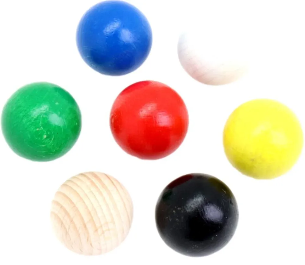 Tout Pour le Jeu Boule 2.5 cm couleur blanche en bois - bille hêtre diamètre 25 mm