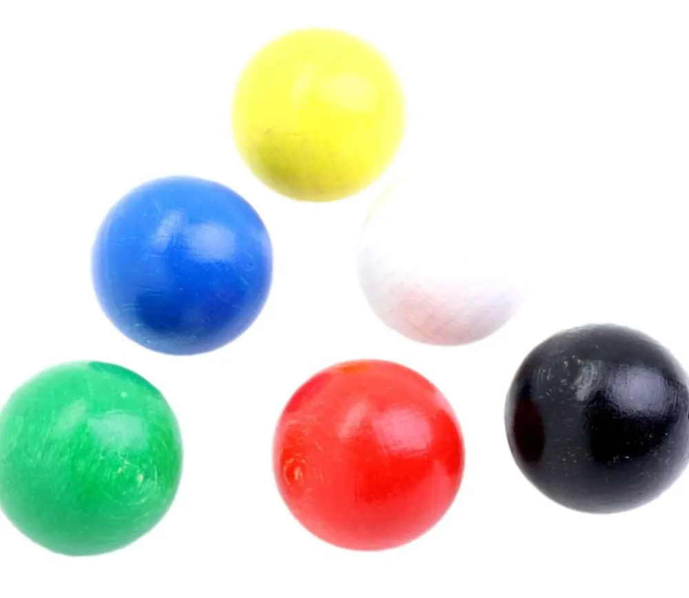 Tout Pour le Jeu Boule 2.5 cm couleur blanche en bois - bille hêtre diamètre 25 mm