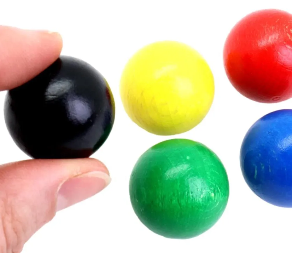 Tout Pour le Jeu Boule 2.5 cm couleur blanche en bois - bille hêtre diamètre 25 mm