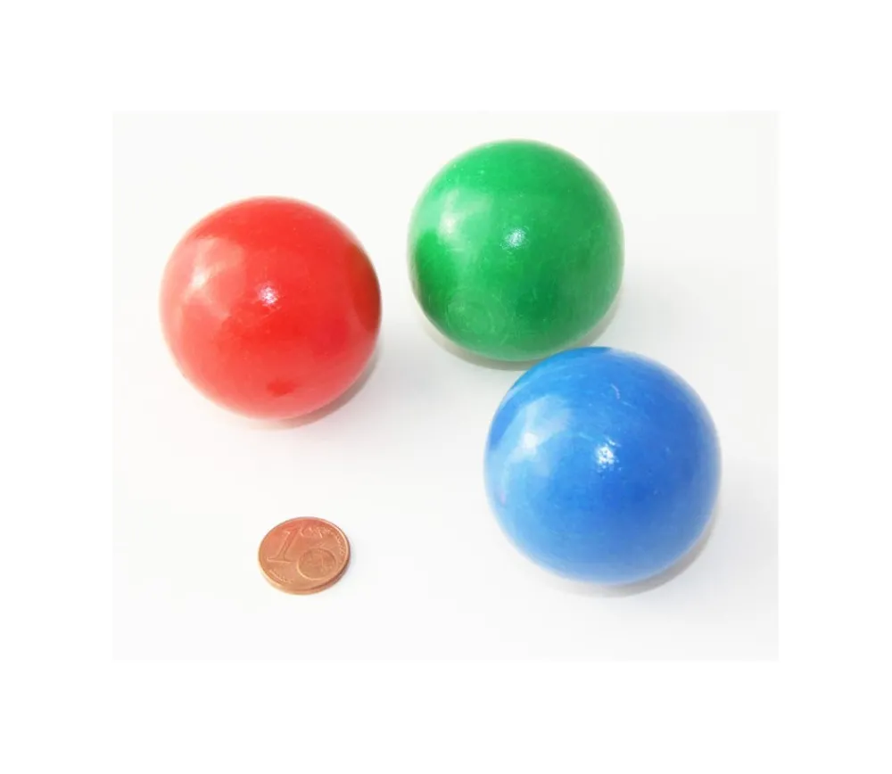 Tout Pour le Jeu Boule 5 cm couleur bleue en bois - bille hêtre diamètre 50 mm