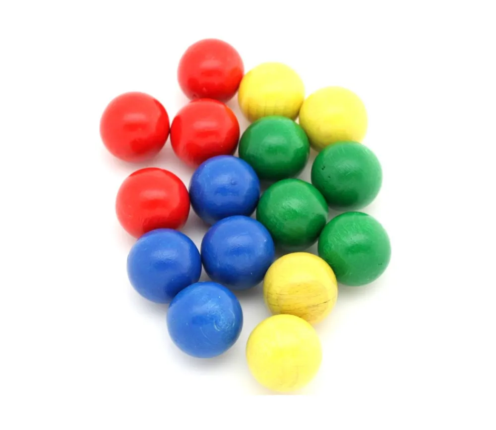 Tout Pour le Jeu Boule 2 cm couleur bleue en bois - bille hêtre diamètre 20 mm