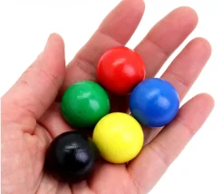 Tout Pour le Jeu Boule 2.5 cm couleur bleue en bois - bille hêtre diamètre 25 mm