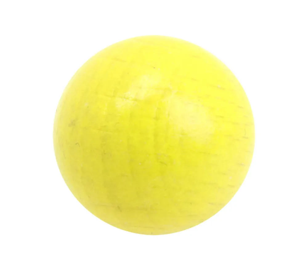Tout Pour le Jeu Boule 2.5 cm couleur jaune en bois - bille hêtre diamètre 25 mm