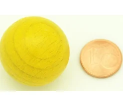 Tout Pour le Jeu Boule 2.5 cm couleur jaune en bois - bille hêtre diamètre 25 mm