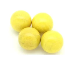 Tout Pour le Jeu Boule 5 cm couleur jaune en bois - bille hêtre diamètre 50 mm