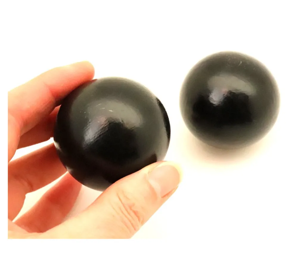 Tout Pour le Jeu Boule 5 cm couleur noire en bois - grosse bille hêtre diamètre 50 mm