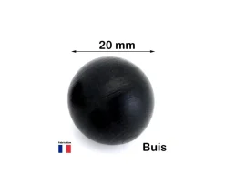 Tout Pour le Jeu Boule 2 cm couleur noire en bois - bille buis diamètre 20 mm