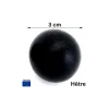 Tout Pour le Jeu Boule 3 cm couleur noire en bois - bille hêtre diamètre 30 mm
