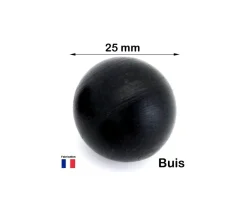 Tout Pour le Jeu Boule 2.5 cm couleur noire en bois - bille buis diamètre 25 mm
