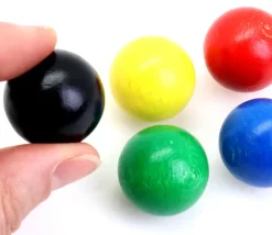 Tout Pour le Jeu Boule 2.5 cm couleur noire en bois - bille hêtre diamètre 25 mm